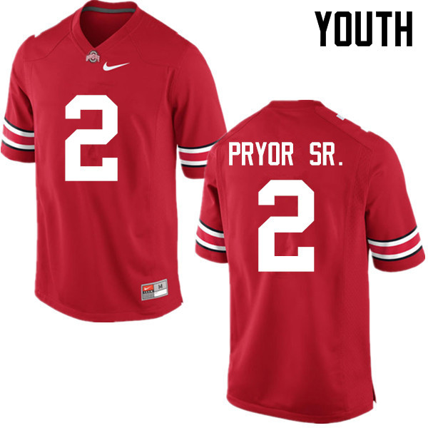 Youth Ohio State Buckeyes #2 Terrelle Pryor Sr. Red Game College Stitched Football Jersey 23DK044QH